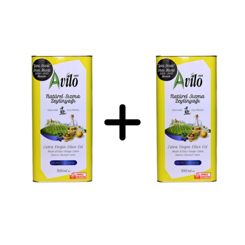 2024 - 2025 Erken Hasat Filtresiz 5 Lt Avilo Soğuk Sıkım Natürel Sızma Zeytinyağı - 2'li Avantaj Paketi