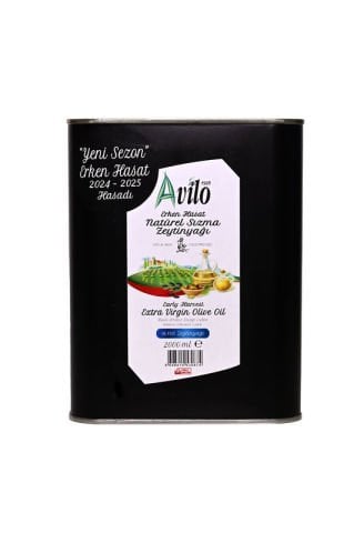 2024 - 2025 Hasadı Erken Hasat Filtresiz 2 Lt Avilo Soğuk Sıkım Natürel Sızma Zeytinyağı