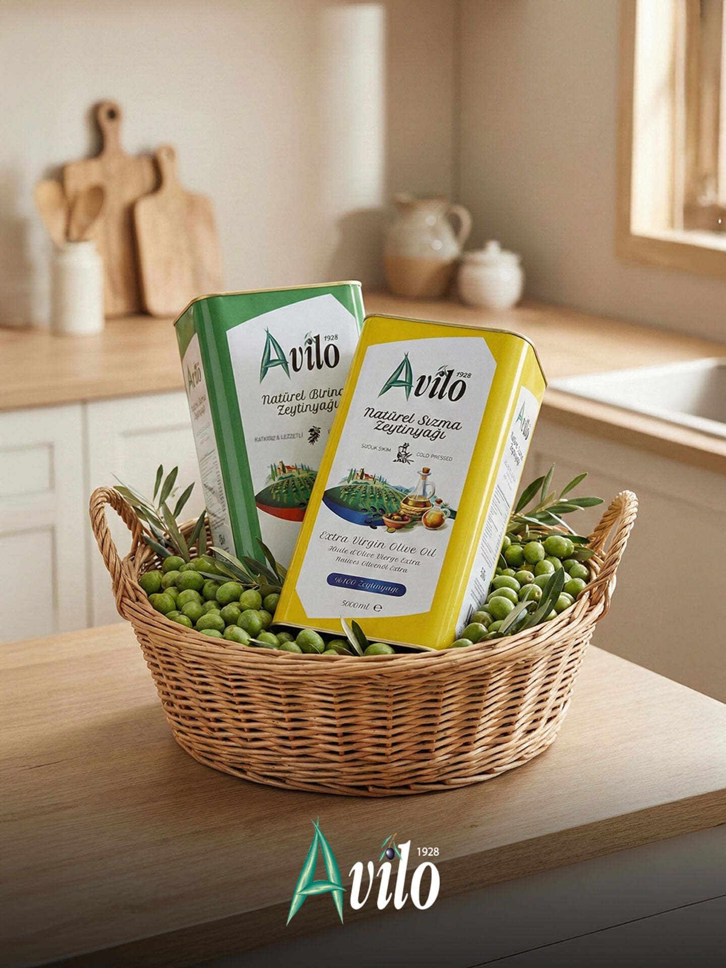 Bereket Paketi  - 5 Lt Avilo Soğuk Sıkım Natürel Sızma Zeytinyağı + 5 Lt Avilo Soğuk Sıkım Natürel Birinci Zeytinyağı