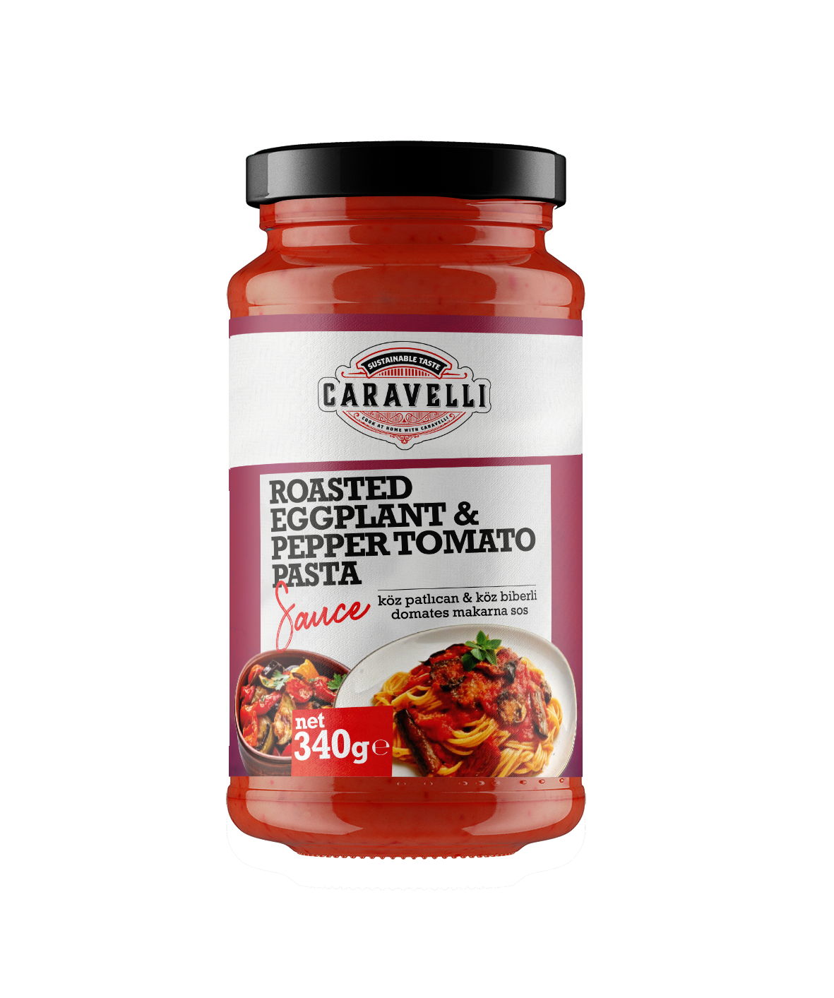 Caravelli Köz Patlıcanlı Biberli Domates Sos - 370 cc
