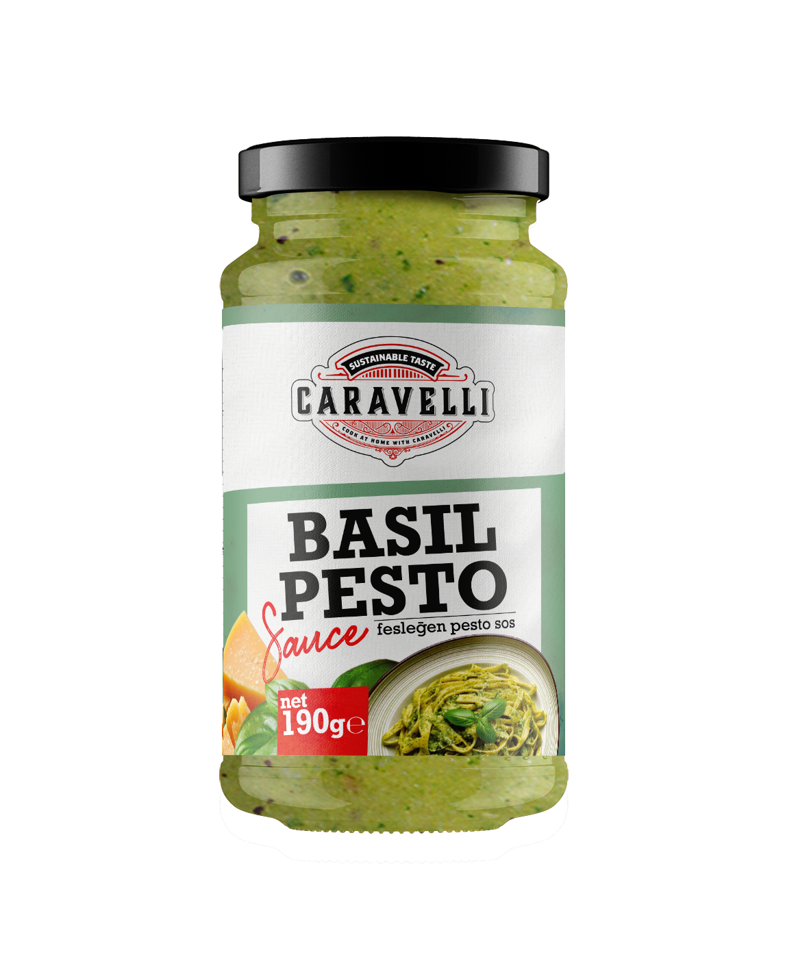 Caravelli Basil Pesto Sos - 190 cc