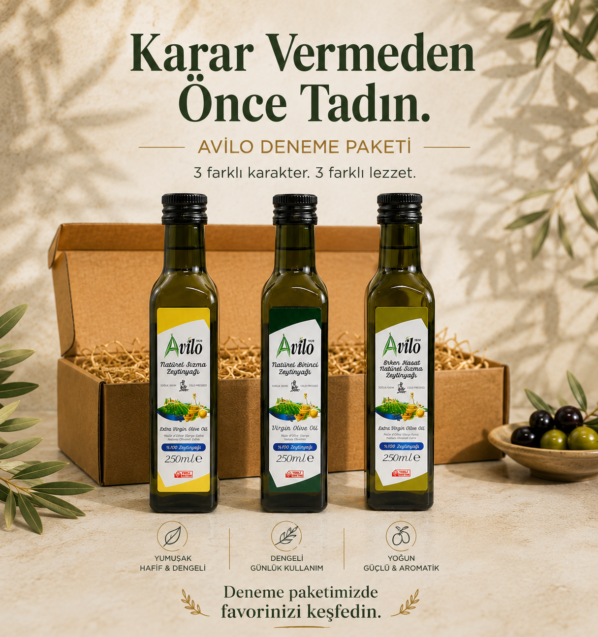 Avilo Zeytinyağı Deneme Paketi